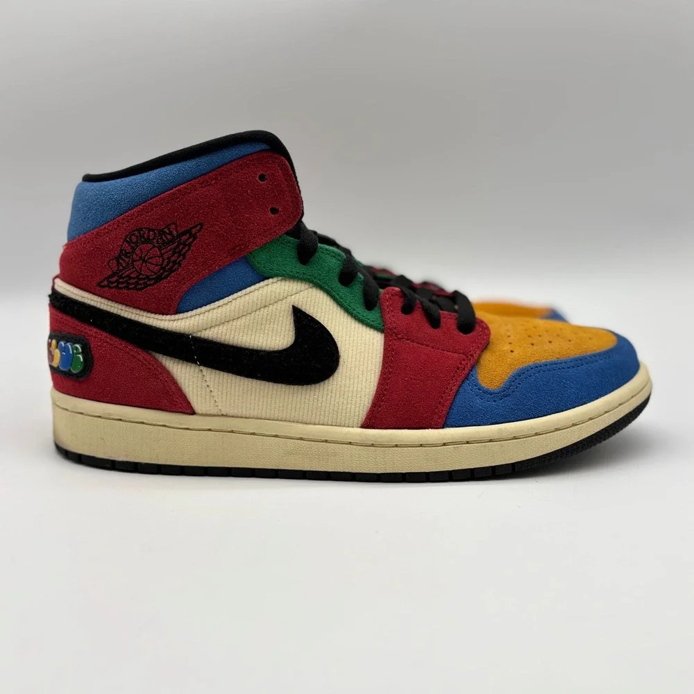 Air Jordan 1 Mid SE Fearless Blue the Great Multi-Color CU2805-100 Mens 10